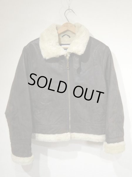 画像5:  90s ユーロ ビンテージ M&M MODI&MODA Vera Pelle レザー 裏ボア ショート丈 ブルゾン フライト ジャケット (5)