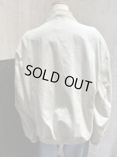 画像3: 90s ユーロ ビンテージ Fay EMA オフホワイト MA1 デザイン ドロップショルダー ショート丈 ジャケット ブルゾン スウィング トップ (3)