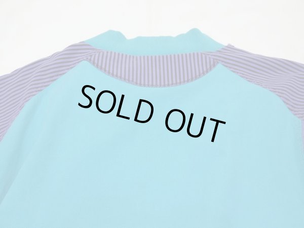 画像17: 80s ユーロ ビンテージ Wagner クレージーパターン バイカラー リブ ハーフジップ プルオーバー スポーツウェア (17)