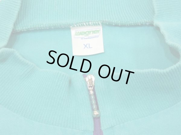 画像6: 80s ユーロ ビンテージ Wagner クレージーパターン バイカラー リブ ハーフジップ プルオーバー スポーツウェア (6)