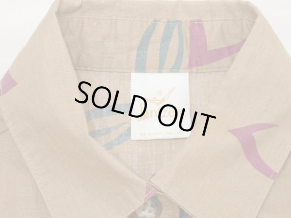 画像7: USA製 80s ビンテージ Jantzen リーフ ボタニカル フラワープリント ショートスリーブ 総柄 シャツ ブラウス (7)