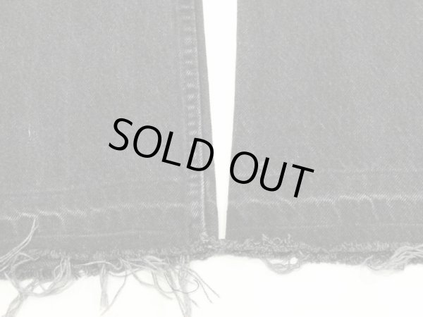 画像13: USA製 90s Levi's リーバイス 517 スーパー ブラック デニム ジーンズ ブーツカット ｗ30 L32 カットオフ 切りっぱなし (13)