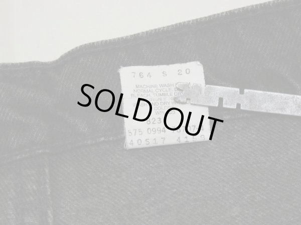 画像10: USA製 90s Levi's リーバイス 517 スーパー ブラック デニム ジーンズ ブーツカット ｗ30 L32 カットオフ 切りっぱなし (10)