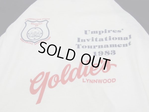 画像8: 80s STEDMAN WASHINGTON STATE ソフトボール 協会 ベースボール Tシャツ ラグラン スリーブ 七分袖  (8)