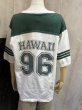 画像3: USA製 90s Alore HAWAII 染み込みプリント  バイカラー スーベニア フットボール Tシャツ (3)