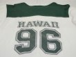 画像14: USA製 90s Alore HAWAII 染み込みプリント  バイカラー スーベニア フットボール Tシャツ (14)