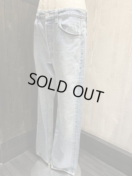 画像2: USA製 80s ビンテージ Levi's リーバイス 501 アイスブルー デニム パンツ ジーンズ 表記33×32 (2)