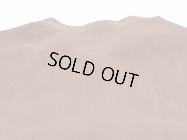 画像11: 90s STUNT バンドカラー チョコレート ブラウン シルク ブラウス  S/S シャツ (11)