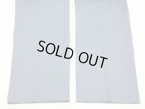 画像12: USA製 80s ビンテージ FARAH ファーラー サックスブルー ノータック ストレート スラックス ドレス パンツ (12)