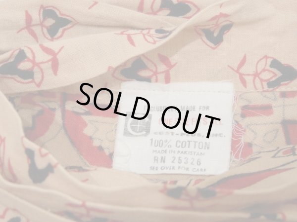 画像8: 70s ビンテージ COAST-PLUS INC パキスキタン製 パキ綿 インド綿 エスニック 柄 ラップ エプロン 巻き スカート  (8)