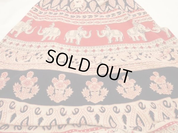 画像9: 70s ビンテージ COAST-PLUS INC パキスキタン製 パキ綿 インド綿 エスニック 柄 ラップ エプロン 巻き スカート  (9)