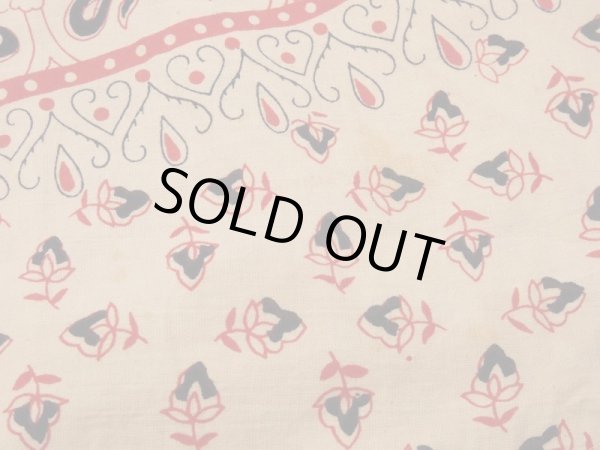 画像12: 70s ビンテージ COAST-PLUS INC パキスキタン製 パキ綿 インド綿 エスニック 柄 ラップ エプロン 巻き スカート  (12)