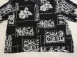 画像8: USA製 90s Tapestry モノトーン  花柄 ボタニカル プリント オープンカラー 8分袖 短丈 ショート丈 シャツ ブラウス (8)