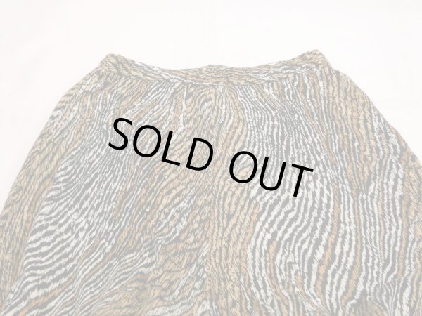 画像7: USA製 80s Campus Casuals ジャージー カットソー ウール タイガー ゼブラ サーキュラースカート (7)