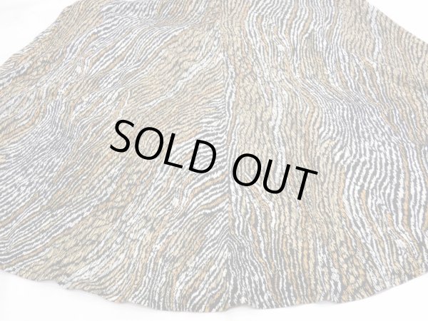 画像10: USA製 80s Campus Casuals ジャージー カットソー ウール タイガー ゼブラ サーキュラースカート (10)