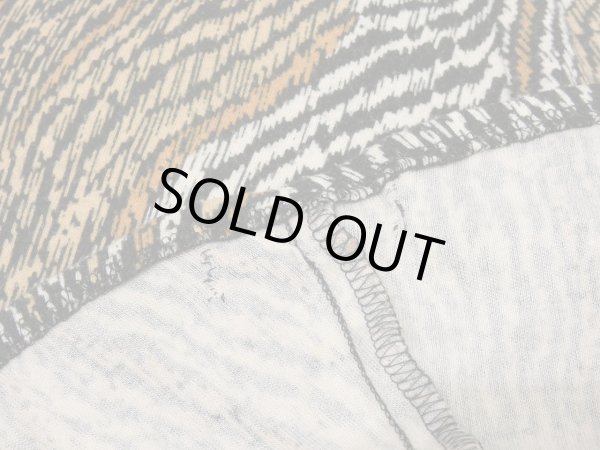 画像12: USA製 80s Campus Casuals ジャージー カットソー ウール タイガー ゼブラ サーキュラースカート (12)