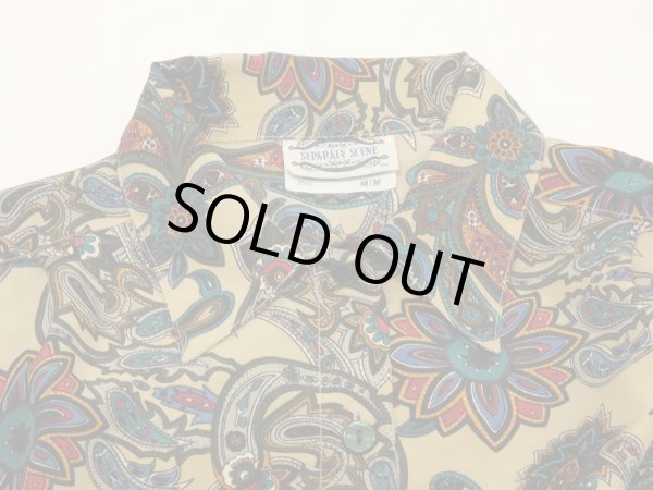 画像8: 90s SEPARATE SCENE ペイズリー オリエンタル ボタニカル 模様 スリット ブラウス  (8)