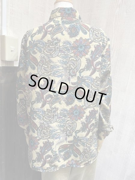 画像3: 90s SEPARATE SCENE ペイズリー オリエンタル ボタニカル 模様 スリット ブラウス  (3)