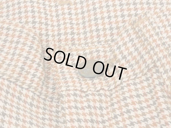 画像7: DEAD STOCK USA製 70s ビンテージ Lee ハウンドトゥース 千鳥格子 ブーツカット フレア レトロ パンツ (7)