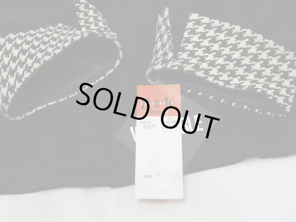 画像10: DEADSTOCK 90s R＆K ペーパータグ付き 千鳥格子チェック バイカラー フェイクスエード シャツ ジャケット (10)