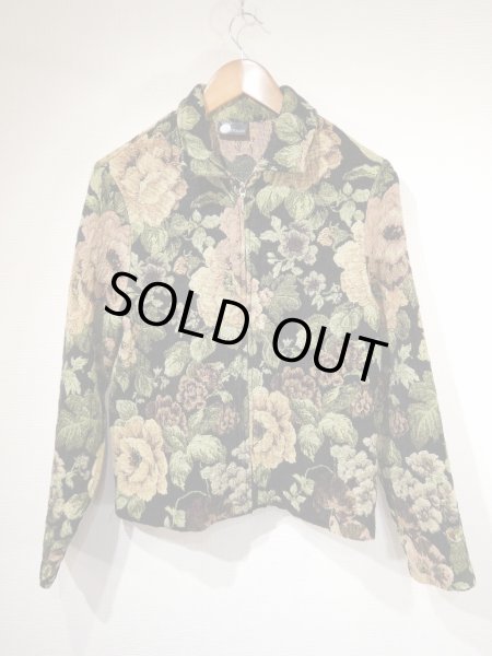 画像4: 90s FIRST OPTION ゴブラン織り風 花柄 ショート丈 短丈 ジャケット  (4)