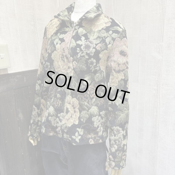 画像2: 90s FIRST OPTION ゴブラン織り風 花柄 ショート丈 短丈 ジャケット  (2)