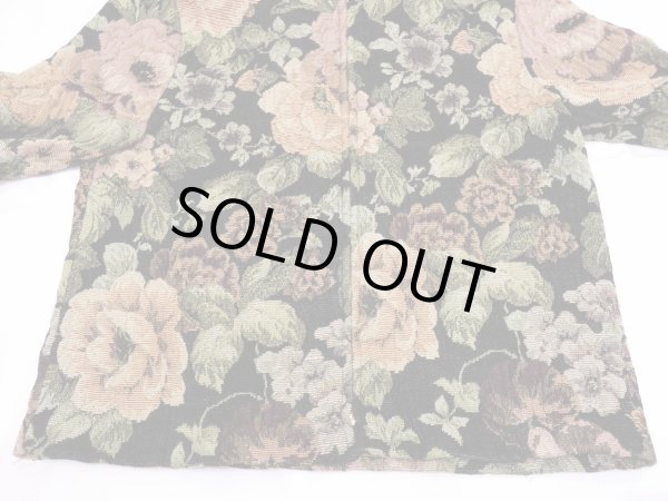 画像8: 90s FIRST OPTION ゴブラン織り風 花柄 ショート丈 短丈 ジャケット  (8)