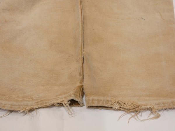 画像16: USA製 10s Carhartt Helmets to Hardhats ブラウン ダック ダブルニー ワーク パンツ   (16)