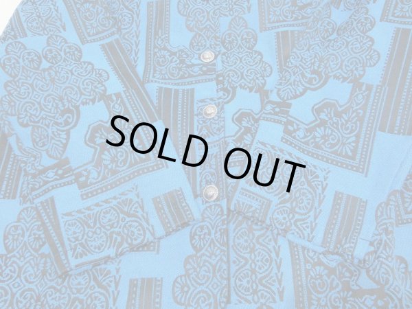 画像11: 90s Tudor Court  ゴブラン織り風 スタンドカラー マオカラー 短丈 ショート丈 ボタニカル柄 ジャケット (11)