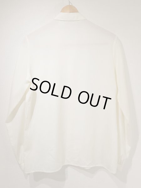 画像4: 80s 90s Chanteuse ピンタック 比翼 フライフロント ブラウス シャツ (4)