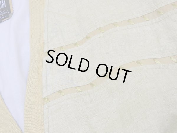 画像7: GERMANY製 90s SELDOM ユーロ ビンテージ マスタードイエロー エンブロイダリー ボールチェーン カーディガン カーデ (7)