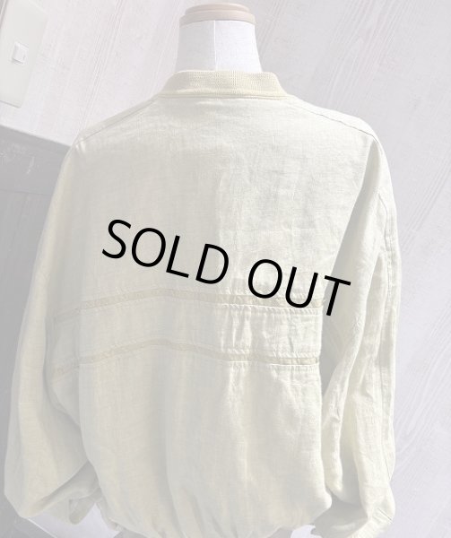 画像2: GERMANY製 90s SELDOM ユーロ ビンテージ マスタードイエロー エンブロイダリー ボールチェーン カーディガン カーデ (2)