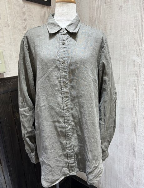 画像1: 90s LAUREN Ralph Lauren 2WAY リネン シャツ ブラウス レディースM位 (1)