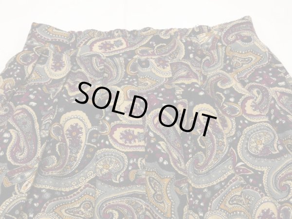 画像5: 90s SAGHARBOR ウエストゴム ペイズリー柄 レーヨン スカート (5)