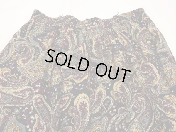 画像10: 90s SAGHARBOR ウエストゴム ペイズリー柄 レーヨン スカート (10)