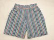 画像6: USA製 80s ビンテージ BIST マルチ ストライプ デニム ショート パンツ ショーツ (6)