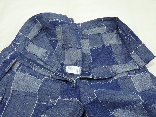 画像11: DEAD STOCK 70s ビンテージ Sears パッチワーク テキスタイル ライト オンス フレア デニム パンツ (11)
