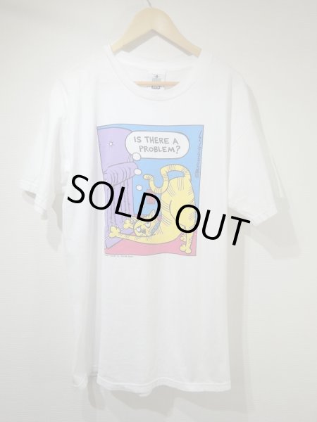 画像3: USA製 90s Lee CAT 猫 IS THERE A PROBLEM? プリント メッセージ Tシャツ (3)