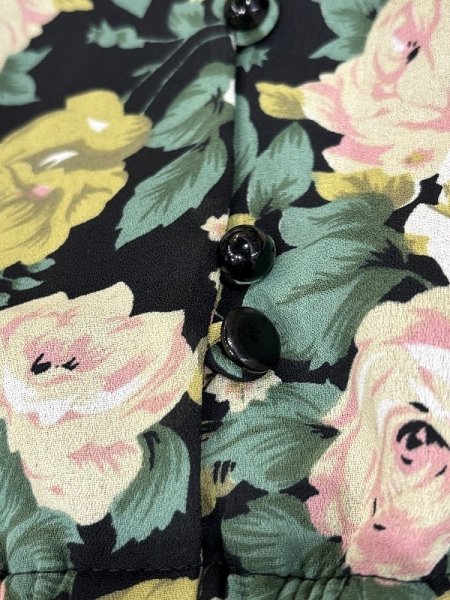 画像13: 90s LIZ PETITES 花柄 レースカラー ウエストペプラム プルオーバー チュニック ブラウス (13)