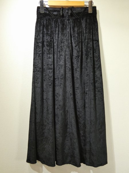 画像4: WEST GERMANY製 80s ユーロ ビンテージ ベロア ブラック ロング スカート (4)