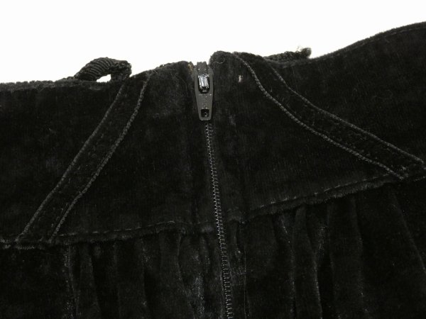 画像11: WEST GERMANY製 80s ユーロ ビンテージ ベロア ブラック ロング スカート (11)