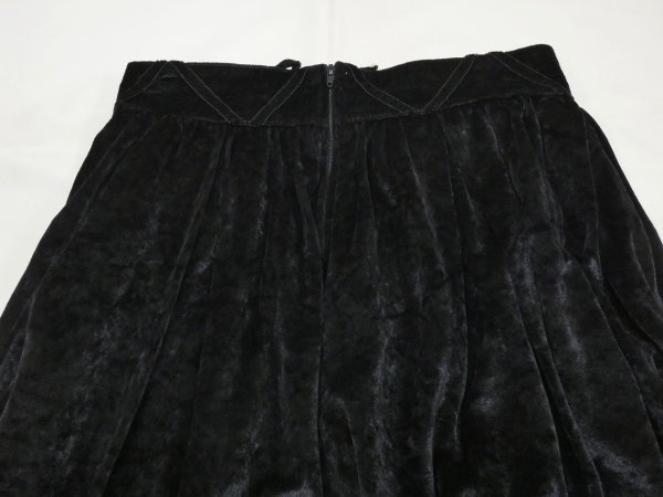 画像10: WEST GERMANY製 80s ユーロ ビンテージ ベロア ブラック ロング スカート (10)