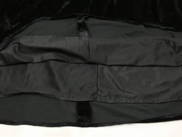 画像9: WEST GERMANY製 80s ユーロ ビンテージ ベロア ブラック ロング スカート (9)