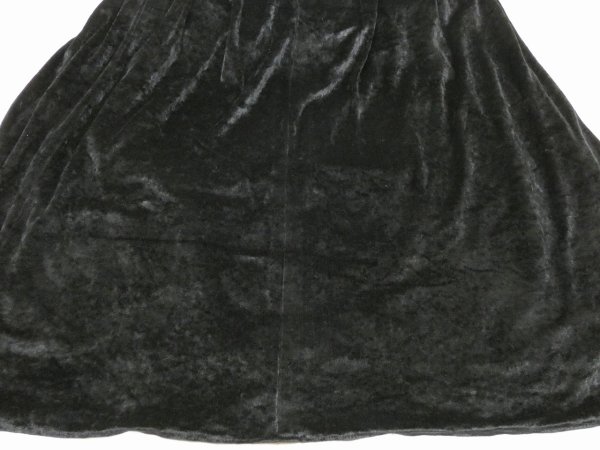 画像8: WEST GERMANY製 80s ユーロ ビンテージ ベロア ブラック ロング スカート (8)