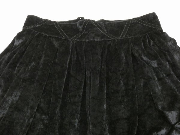 画像5: WEST GERMANY製 80s ユーロ ビンテージ ベロア ブラック ロング スカート (5)