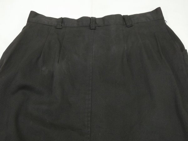 画像9: USA製 80s AVERRCE 前開き ブラック コットン タイト スカート (9)