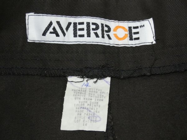 画像5: USA製 80s AVERRCE 前開き ブラック コットン タイト スカート (5)