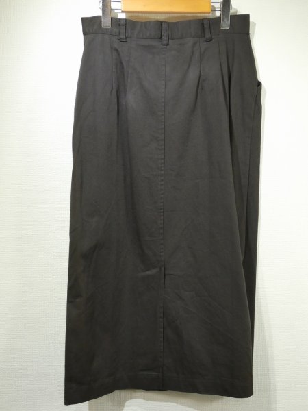 画像4: USA製 80s AVERRCE 前開き ブラック コットン タイト スカート (4)