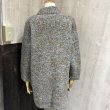 画像2: 60s ビンテージ ハンドメイド？メランジ織り ミックスウール フルジップ ロング カーディガン ニット コート  (2)