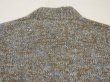 画像10: 60s ビンテージ ハンドメイド？メランジ織り ミックスウール フルジップ ロング カーディガン ニット コート  (10)